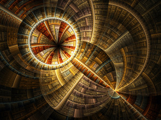 Clocwork fractal texture, digital artwork for creative graphic design