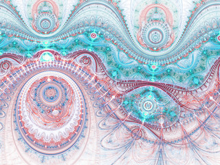 Abstract fractal steampunk clockwork, digital artwork for creative graphic design