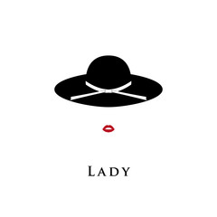 Logo women face on white background.