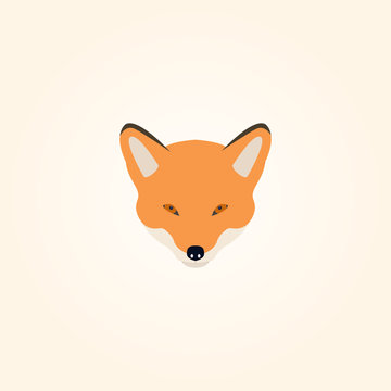 Illustration the head of a fox. 