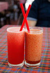 Healthy watermelon smoothie. Thailand.