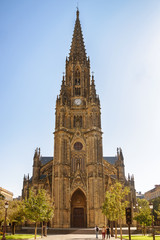 Fototapeta na wymiar Cathedral of the Good Shepherd in San Sebastian, Spain