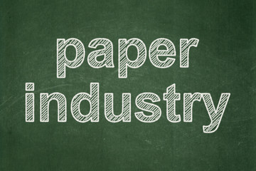 Obraz premium Manufacuring concept: Paper Industry on chalkboard background