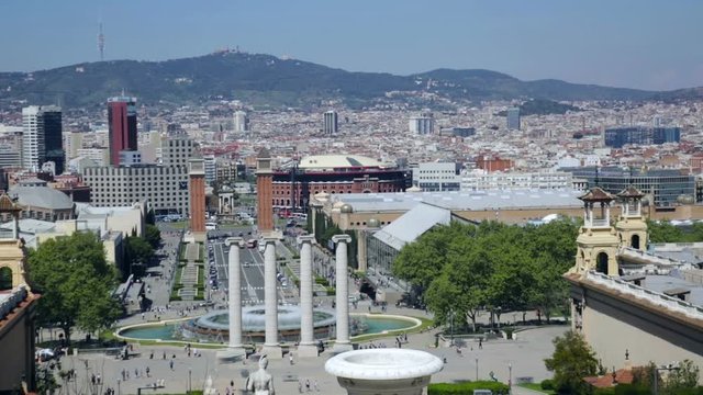 Spain square in Barcelona. Catalonia, Spain.