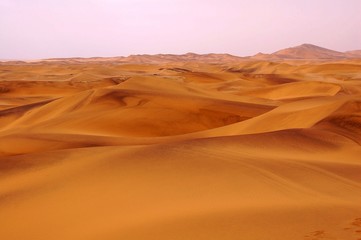 Fototapeta na wymiar View over the wonderful Dunes of the Namib Desert near Swakopmund