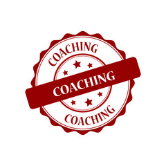 Obraz premium Coaching red stamp illustration