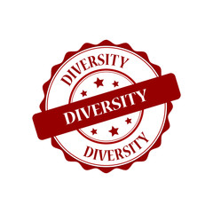 Obraz premium Diversity red stamp illustration