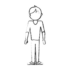 blurred silhouette caricature faceless man casual suit vector illustration