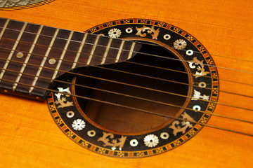 Ancient acoustic guitar