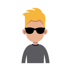 portrait man people faceless style image vector illustration