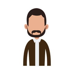 portrait man people faceless style image vector illustration