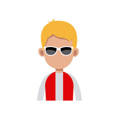 portrait man people faceless style image vector illustration