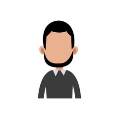 portrait man people faceless style image vector illustration