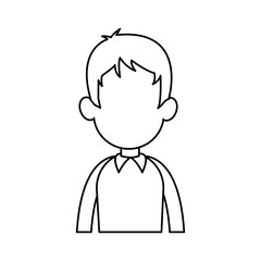 portrait man no face avatar image vector illustration