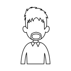 portrait man no face avatar image vector illustration