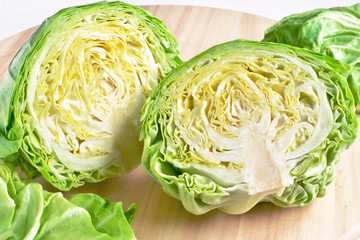 Obraz premium fresh head of cabbage