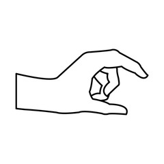 human hand health care medical line vector illustration