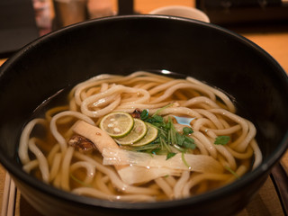 Udon Noodles in Fall