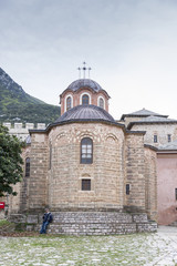Fototapeta premium Holy mountain Athos, Greece, april 2017 – different views of monasteries 