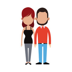 cartoon couple holding hand romantic image vector illustration