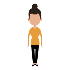 character woman people standing image vector illustration