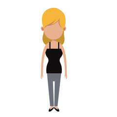 character woman people standing image vector illustration