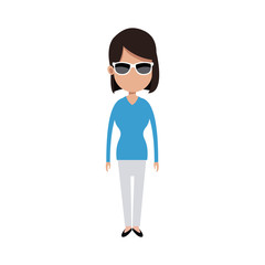 character woman people standing image vector illustration