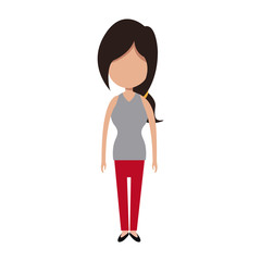 character woman people standing image vector illustration