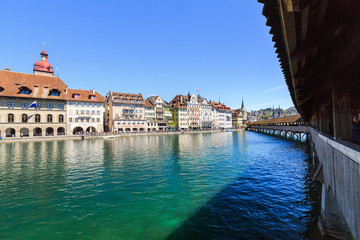 View of Lucerne in spring 2017 in Switzerland