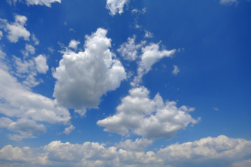 Beautiful blue sky with clouds
