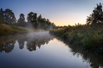 Summer morning on the river, Finland