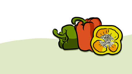 Colored Parika Vector Card