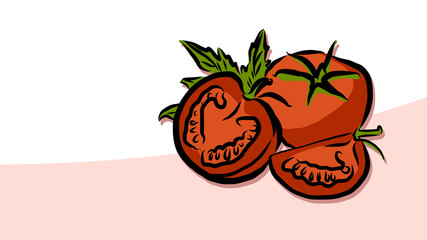 Red Tomatoes Vector Card