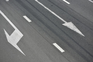 Fototapeta premium Markup and pointers to highway