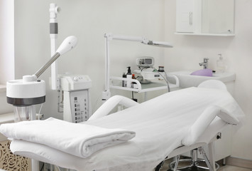 Room with equipment in dermatology clinic