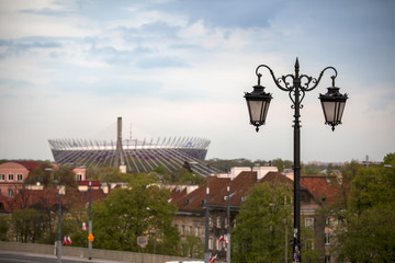 Fototapeta na wymiar Poland, Mazovia region, Warsaw, National Stadium Warsaw