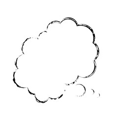 bubble comic speech chat cloud sketch vector illustration design