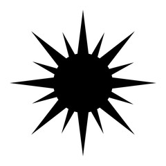 sun silhouette vector symbol icon design.