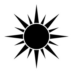 sun silhouette vector symbol icon design.