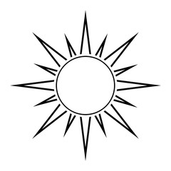 sun silhouette vector symbol icon design.