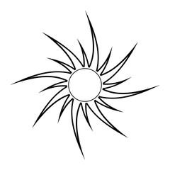 sun silhouette vector symbol icon design.