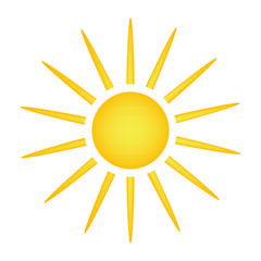sun vector symbol icon design. Beautiful illustration isolated on white background