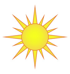 sun vector symbol icon design. Beautiful illustration isolated on white background
