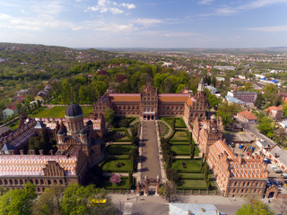 Aerial view of Chernivtsi University - one of the oldest universities in Ukraine