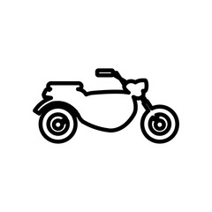 Fototapeta premium outlined motorcycle transport motor adventure vector illustration