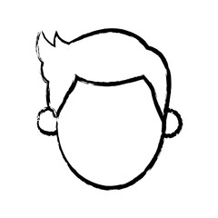 head man male person sketch vector illustration