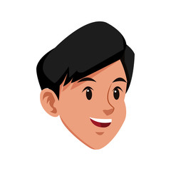 head boy young smiling avatar vector illustration