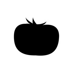 tomato vegetable nutrition vitamin food silhouette vector illustration