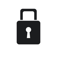 padlock security information technology data pictogram vector illustration