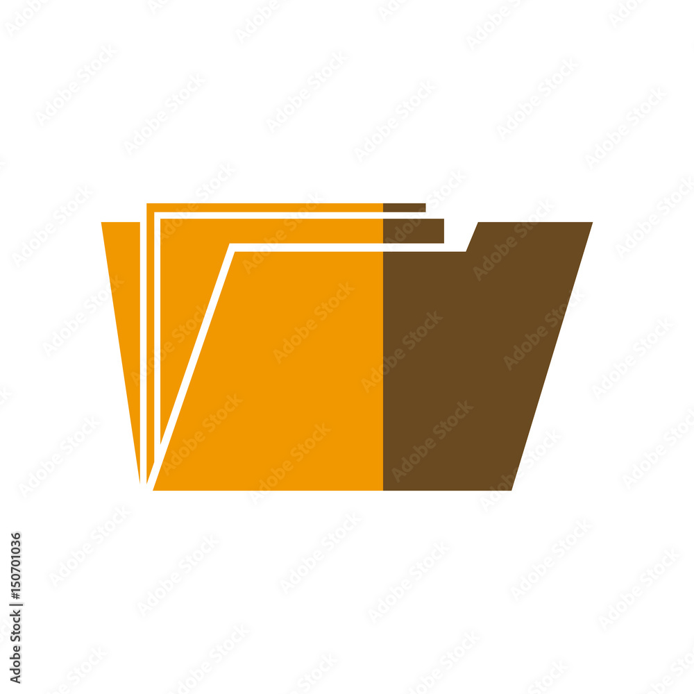 Poster folder file archive document technology shadow vector illustration